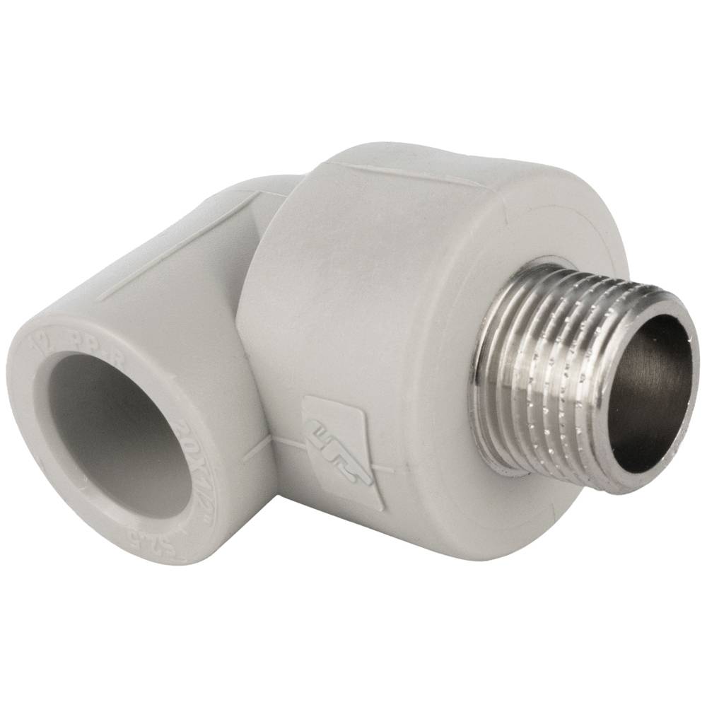 Фітинг коліно з зовнішньою різьбою PP-RCT 20х1/2 Fonte | 78-737