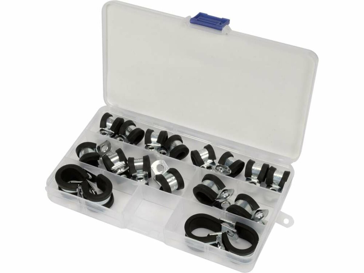 YATO Хомути металево гумові YATO : Ø= 6, 8, 10, 13, 16 мм, 18 шт  | YT-067833