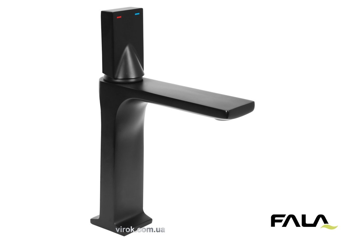 FALA Змішувач води для умивальника "NOIR 2" з кульовим регулятором, латунний корпус  | 75885