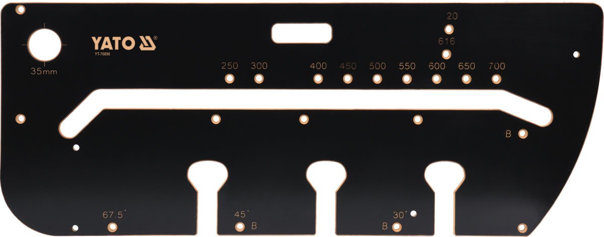YATO Шаблон для сполучень кухонних стільниць YATO, 1000х 390х 53 мм, макс. відстань- 700 мм  | YT-70
