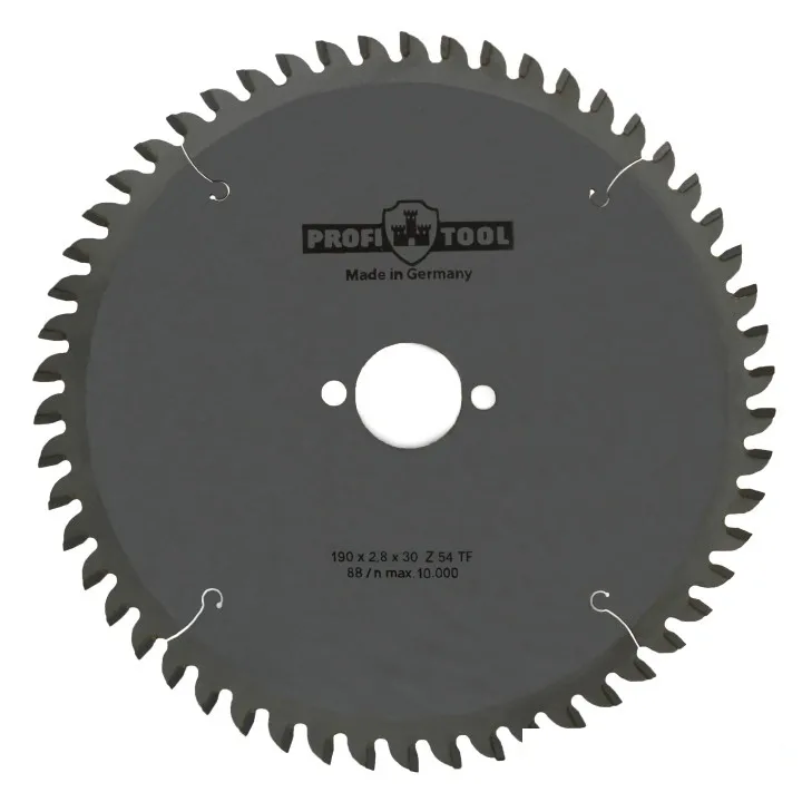Диск пильный универсальный 190х2.8х2.2х30 мм, Z=54, форма зуба TF (TCG), поперечный рез PROFITOOL