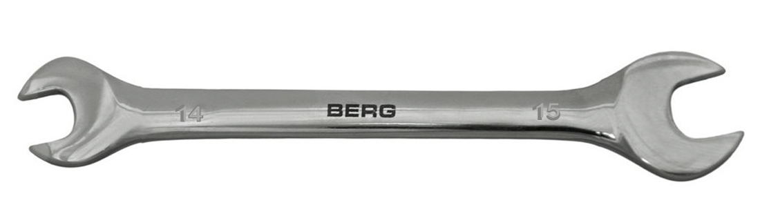 48-107 Ключ ріжковий двосторонній Cr-V 14х15 мм | Berg