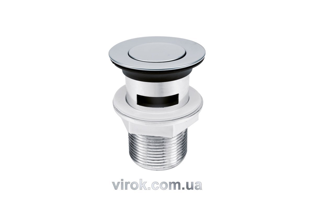  Пробка автомат пластикова з гвинтом G5/4" до раковин з переливом  | 75483