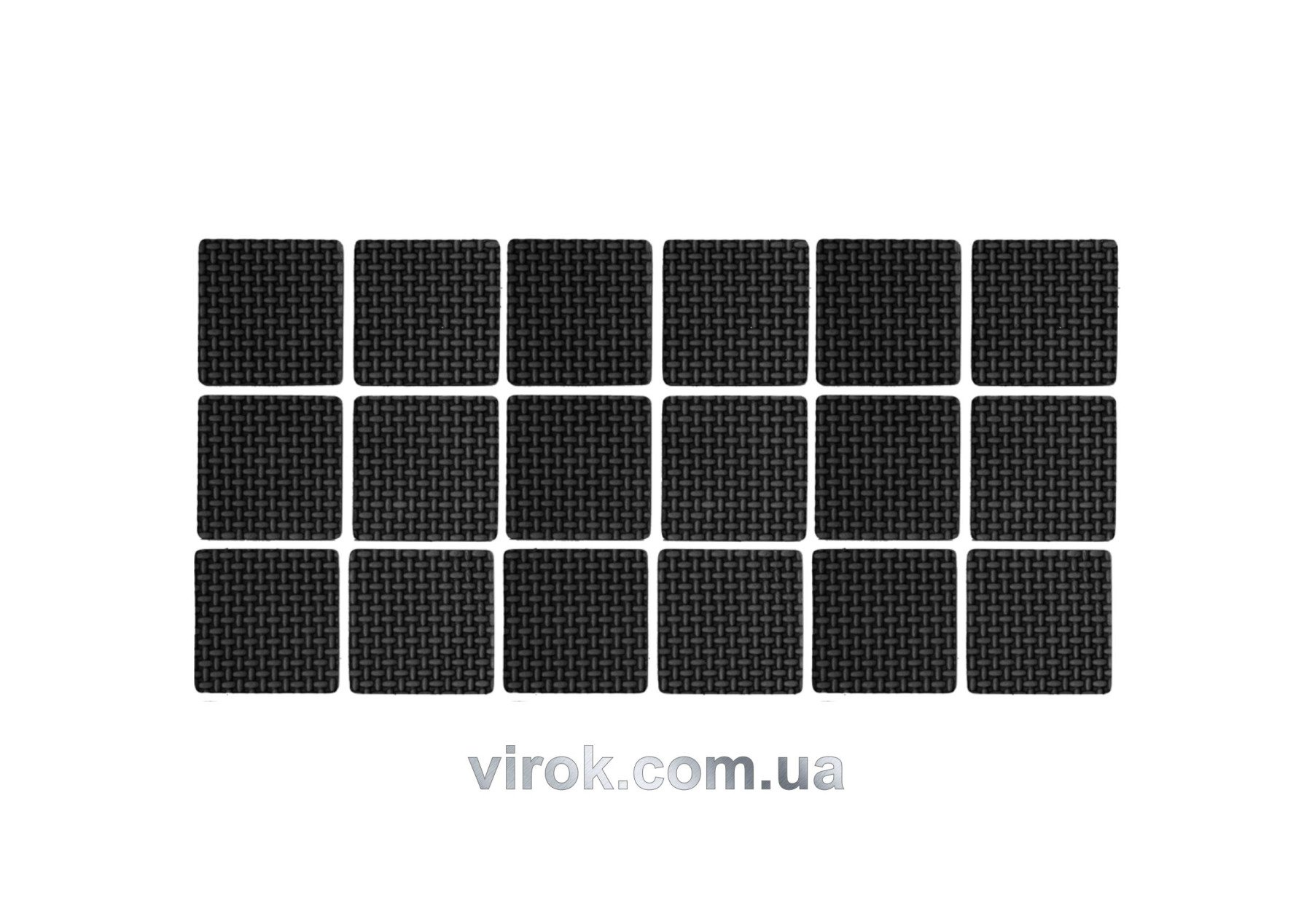 VOREL Наб. самокл. протект. 25х25мм/18шт-черн. 74896