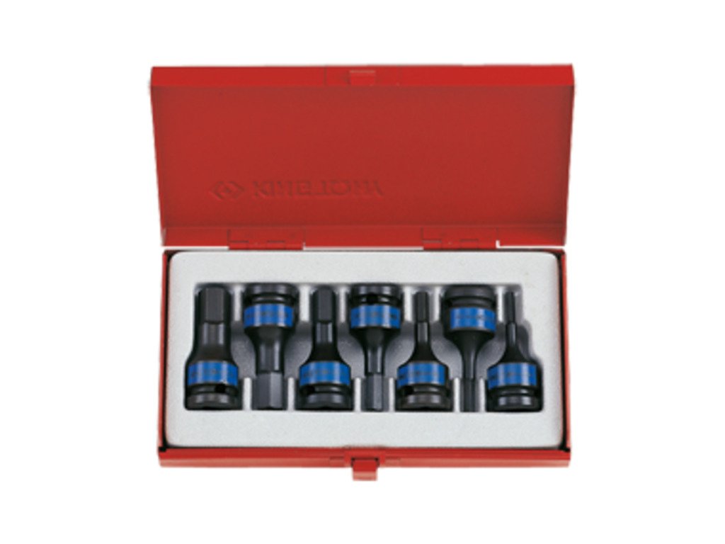 KING TONY Набор бит в головке удар. 1/2" HEX, 4-14мм L=60мм, 7пр | 4407MP