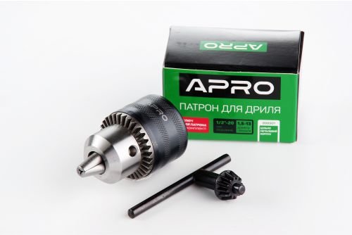 Патрон для дрели с ключом 1/2-20, 1,5-13мм APRO