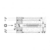 MNA-S Дюбель-цвях з потайним бортиком 6x40/10 | MUNGO 1122604S