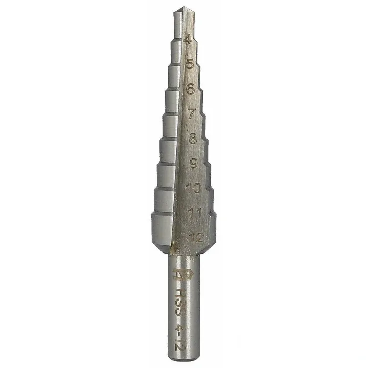 Сверло HELLER ступенчатое по металлу HSS 4-12 мм 9 ступеней длина 65 мм (22605)