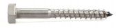 Шуруп по дереву нержавеющий с шестигранной головкой 12х 80 DIN 571