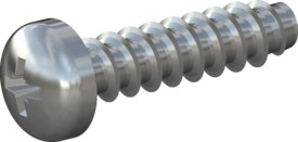 Шуруп для термопластика с полукруглой головкой, шлиц PZ, цинк