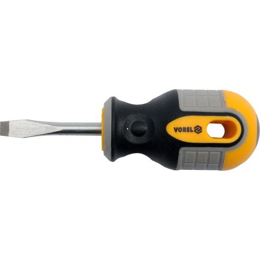 VOREL Викрутка плоска : SL5 х 38 мм. Cr-V  | 60915