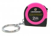 DEMASS Рулетка измерительная Compress mini, 2мx13мм, розовая