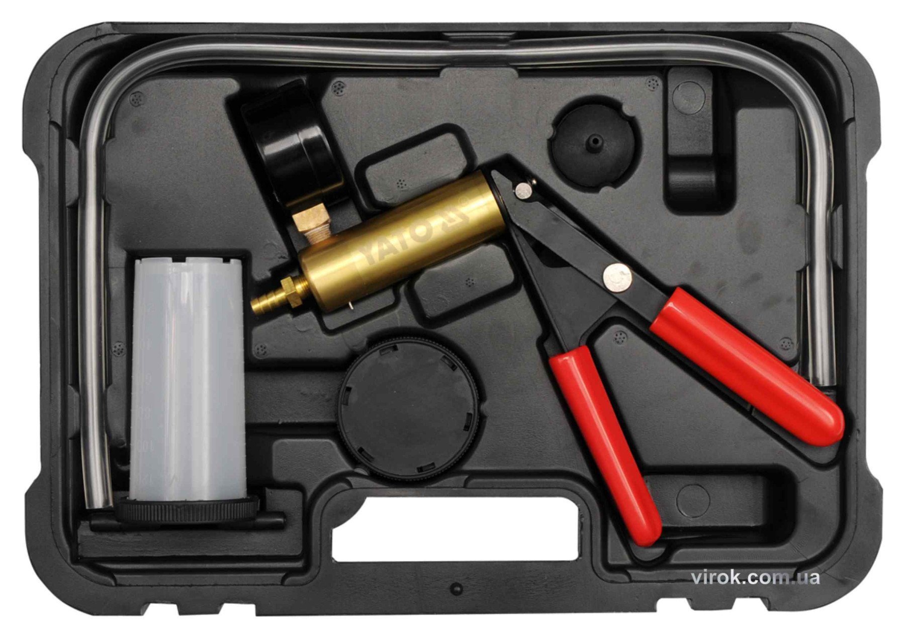 YATO Помпа ручна вакуумна YATO з обладунками, кпл. 16 шт., P= -1-0 Bar  | YT-0673