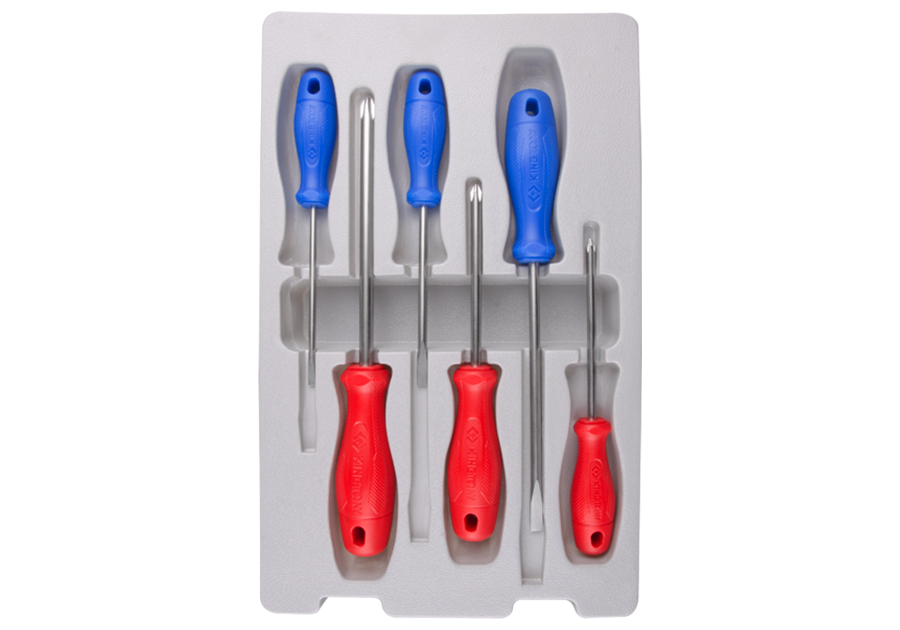 KING TONY Набір викруток (плоский та хрестовий шліц) 6 од. | 35116MR01