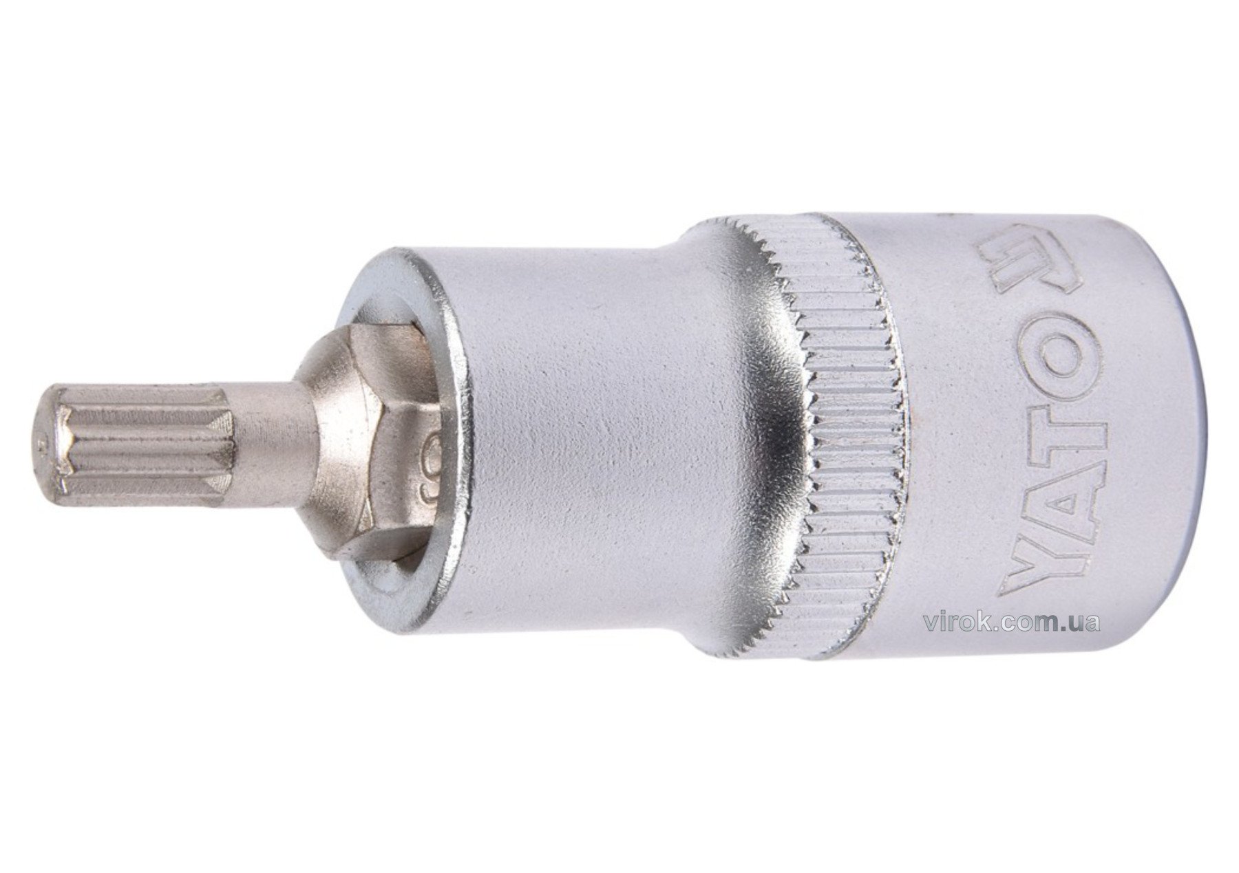 YATO Головка торцева до квадрату 1/2" YATO з насадкою "SPLINE" M6, L= 55 мм  | YT-04341