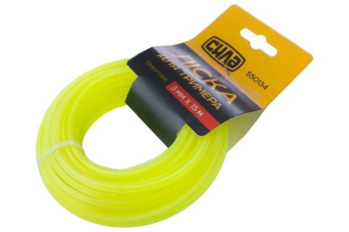 Леска для триммера 2,7мм треугольник 15м СИЛА