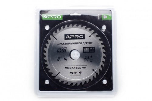 Диск пильный по дереву 190х32х40T APRO