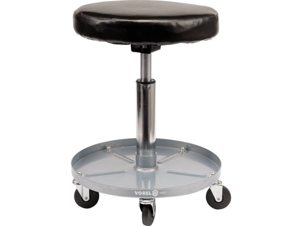 Табурет на колесах VOREL з регуляцією висоти 410-550 мм і полкою, макс. навантаж.- 135 кг [4]