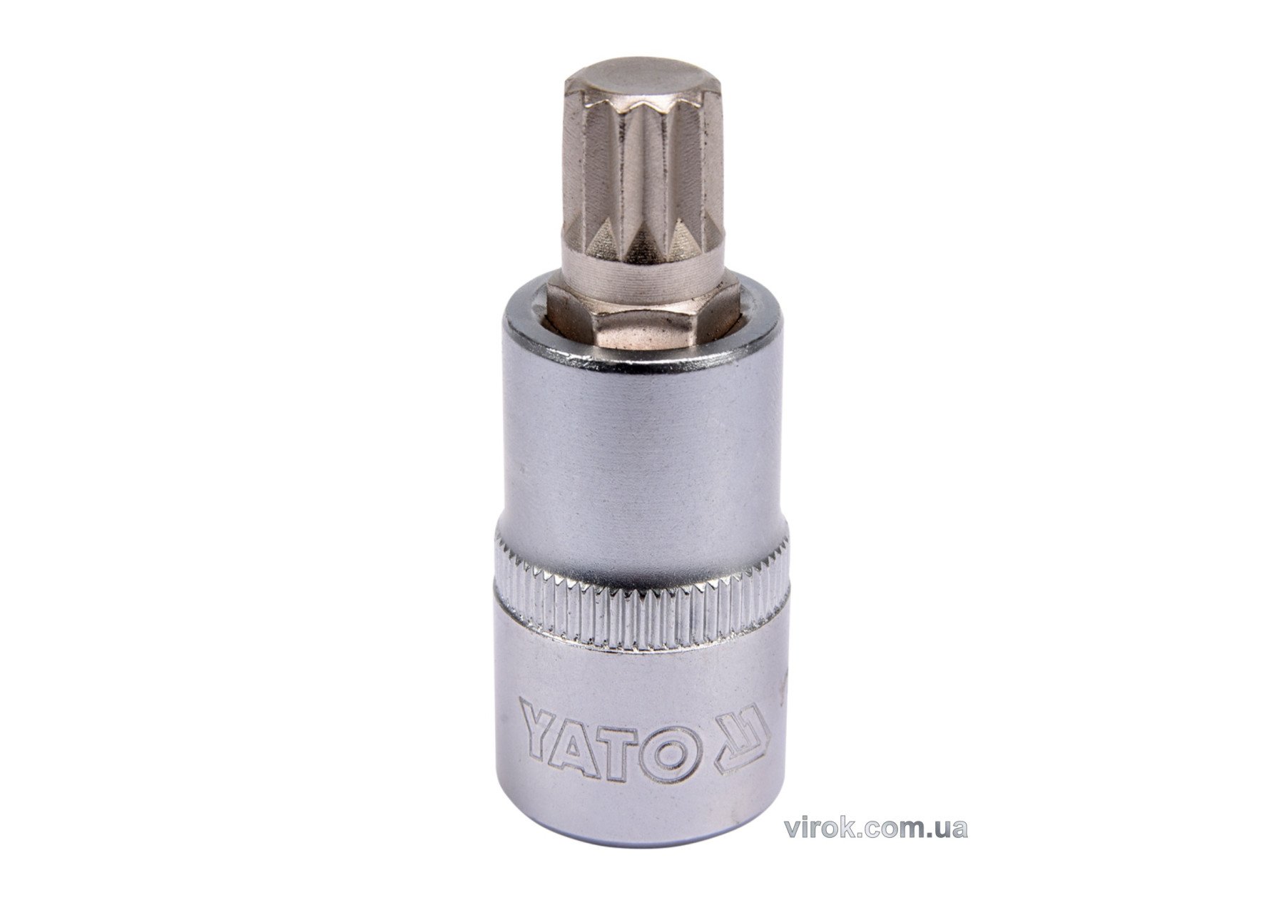 YATO Головка торцева до квадрату 1/2" YATO з насадкою "SPLINE" M12, L= 55 мм  | YT-04344