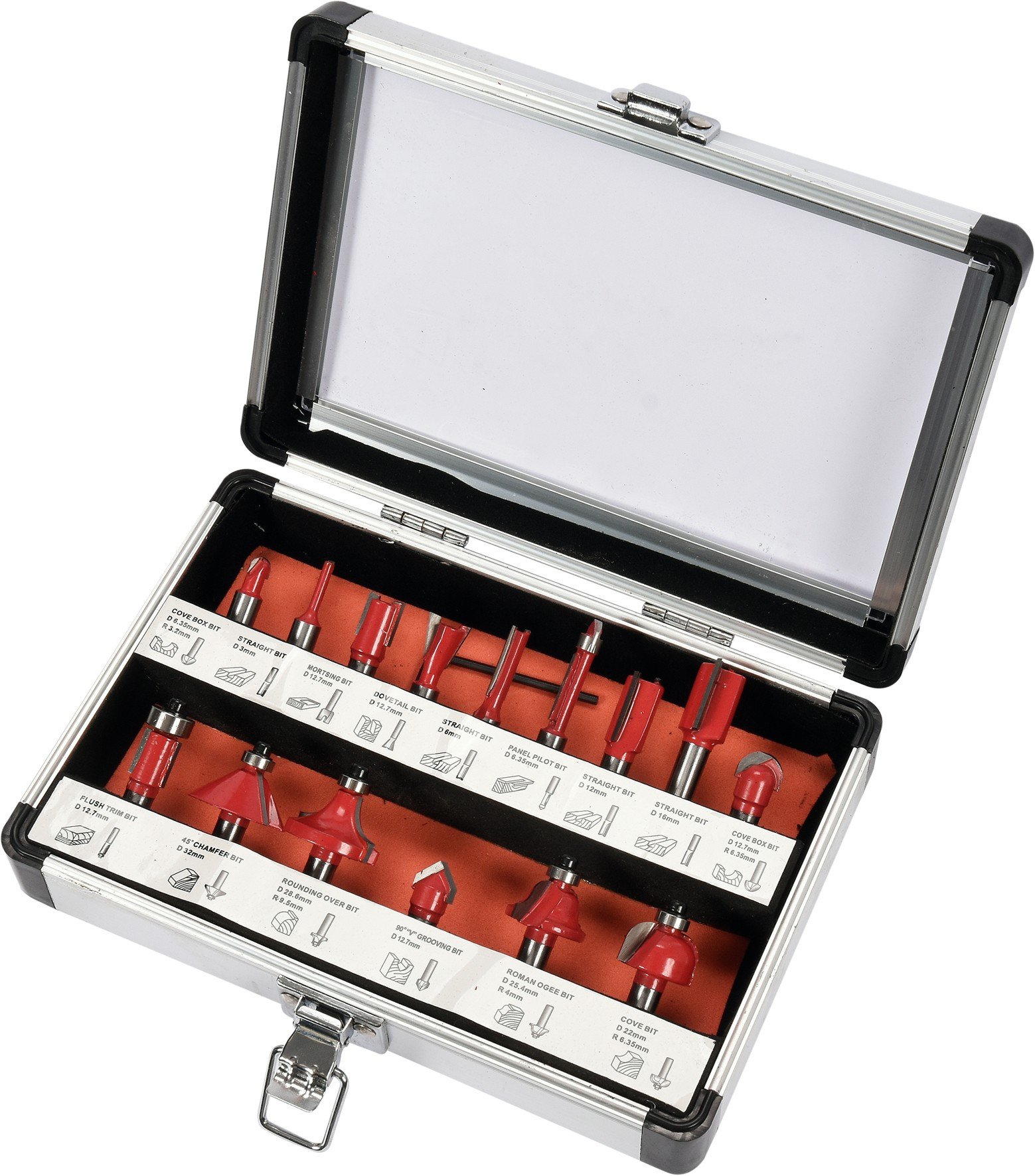 YATO Фрези по дереву YATO : зі шпинделем Ø8 мм, 15 шт  | YT-68002