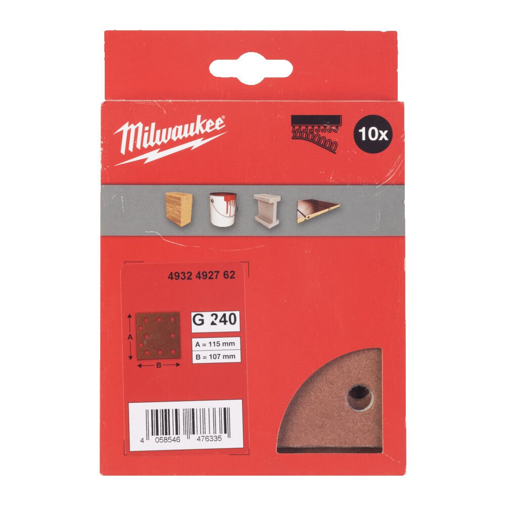 MILWAUKEE Шлифовальные листы 115 X 107 H&L GR 240 - 10 pc | 4932492762