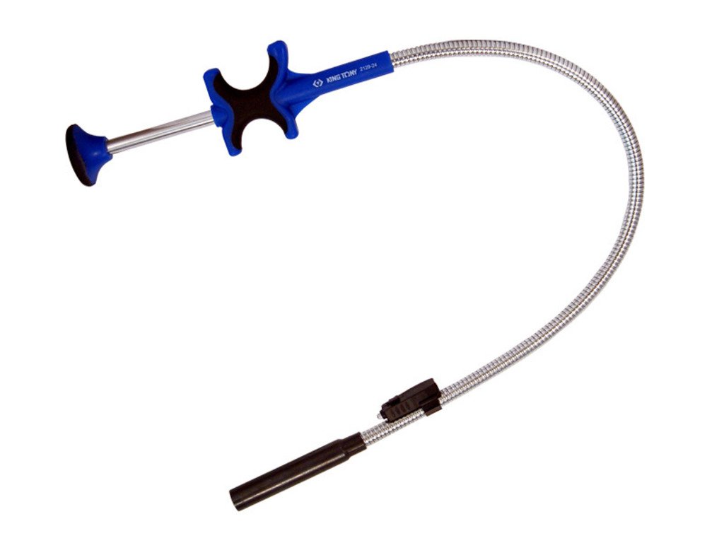 KING TONY Захват магнитный на гибком стержне 640 мм, подсветка | 2129-24
