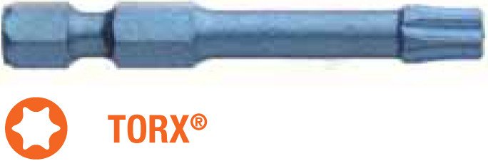 USH Насадка викруткова ударна Blue Shock TORX T15 x 50 мм Torsion подовжена, Уп. 5 шт. | UUSE0063494