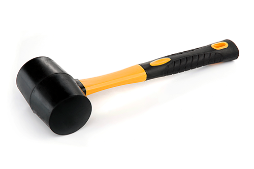 Киянка резиновая черная с фибергласовой рукояткой 225гр СИЛА