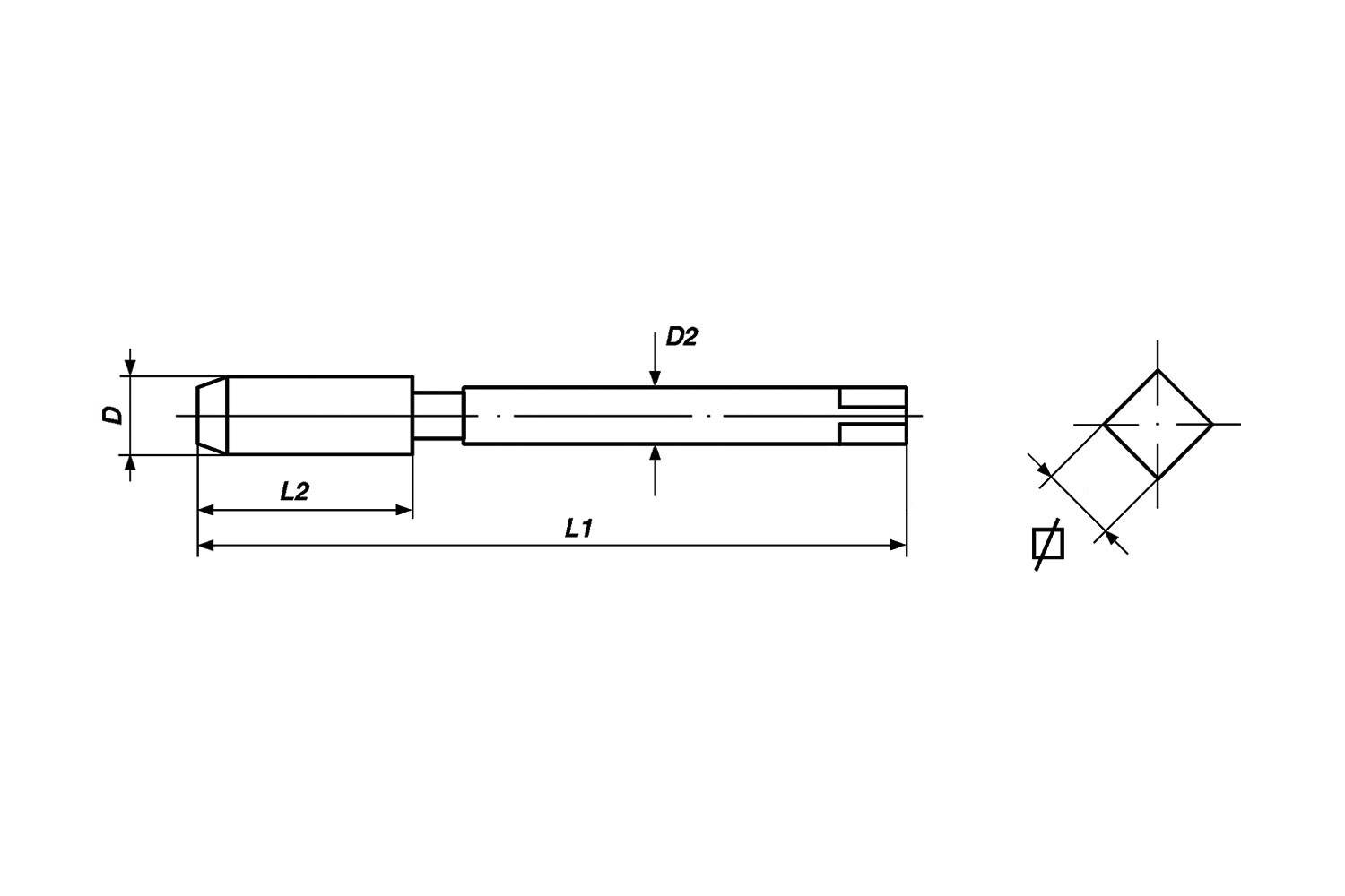 Метчик VOLKEL ручной G(BSP) 1х11, HSS-E, DIN 5157, 25х100 мм, трубная DIN ISO 228 комплект 2 шт