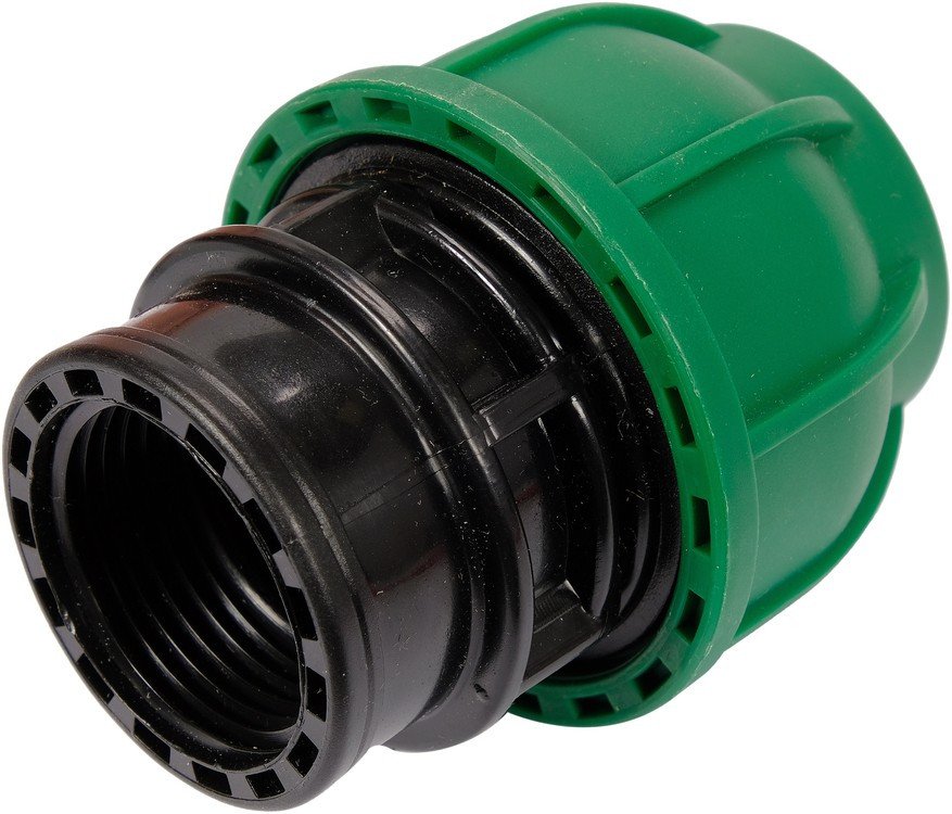 FLO Муфта до водяних пластикових труб з внутр. різьбою 32 мм- 1" поліпропіленова, для тиску 1 MPa | 