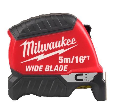 MILWAUKEE Рулетка магнітна WIDE BLADE MAGNETIC (Gen2), 5м/16фт (35мм)