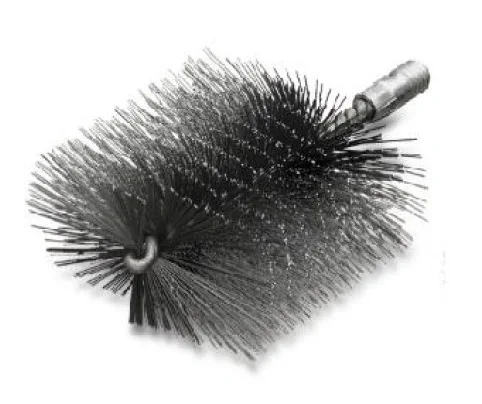 Щетка ерш 30х100х160 мм. с наружной резьбой W1/2. стальная проволока. двойная спираль LESSMANN