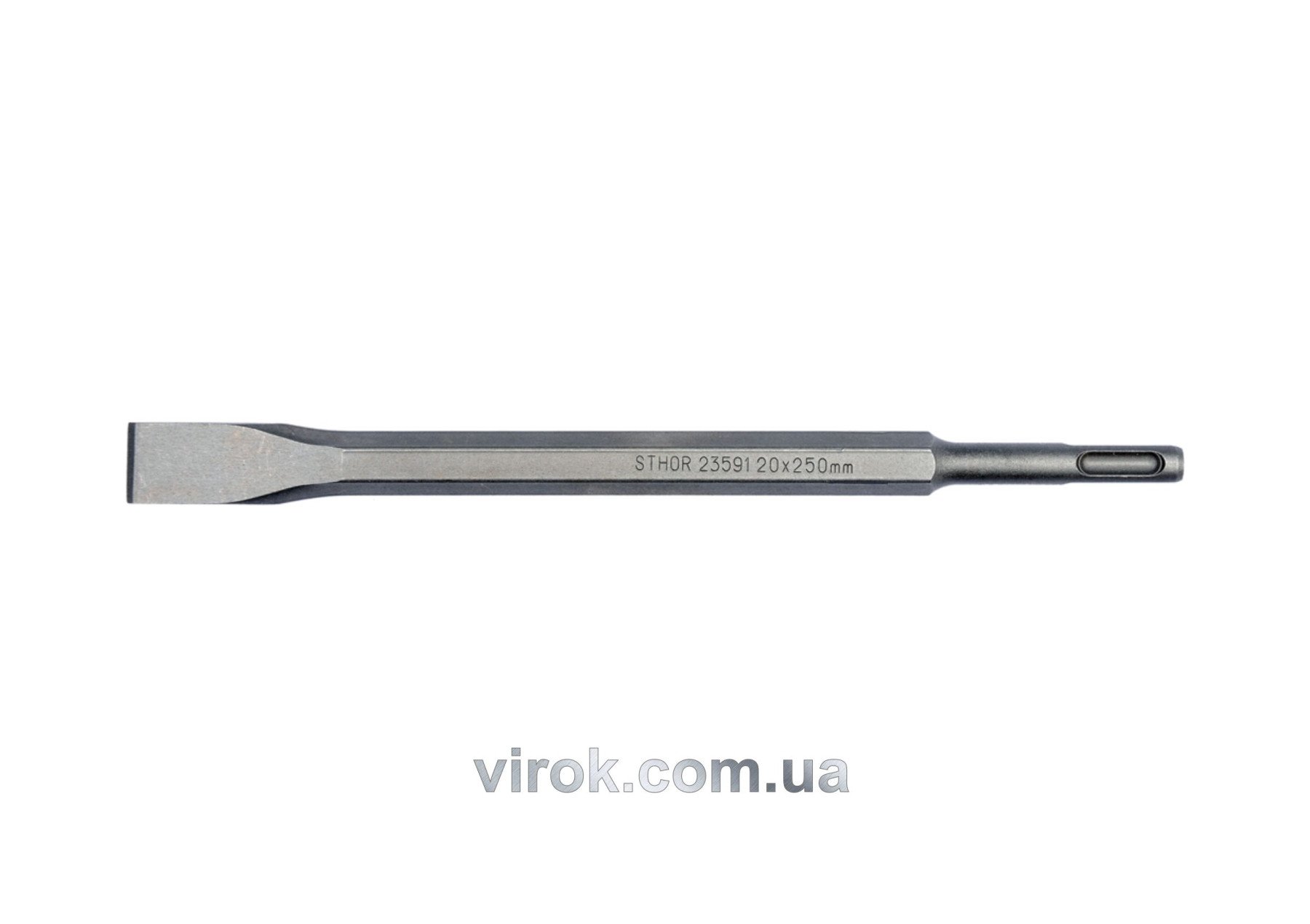STHOR Долото плоске : SDS+ до перфоратора, Ø= 14 мм, роб. b= 20 мм, l= 250 мм  | 23591