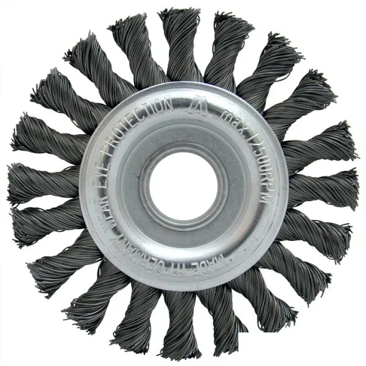 Щетка дисковая 150х14.0х22.2 мм, ст. проволока 0.5 мм, 12500 об / мин LESSMANN