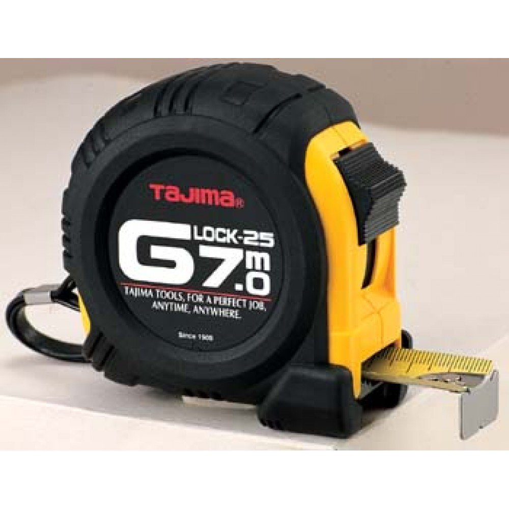 TAJIMA Рулетка строительная ударопрочная G-LOCK, G5P70MY - 7м x 25мм