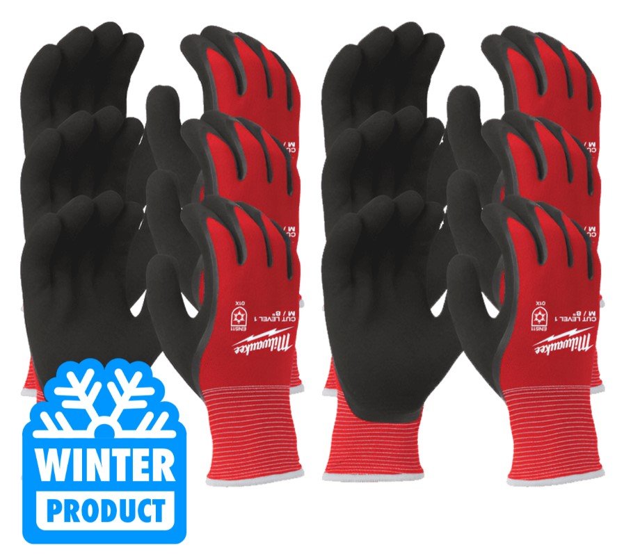 MILWAUKEE Перчатки с уровнем сопротивления порезам 1, зимние, размер XL/10 (Многоштучная упаковка - 