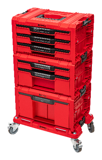 QBRICK SYSTEM Набір ящиків PRO RED DRAWER WORKSHOP SET 6, 2.0 RED ULTRA HD CUSTOM мобільна шафа (525