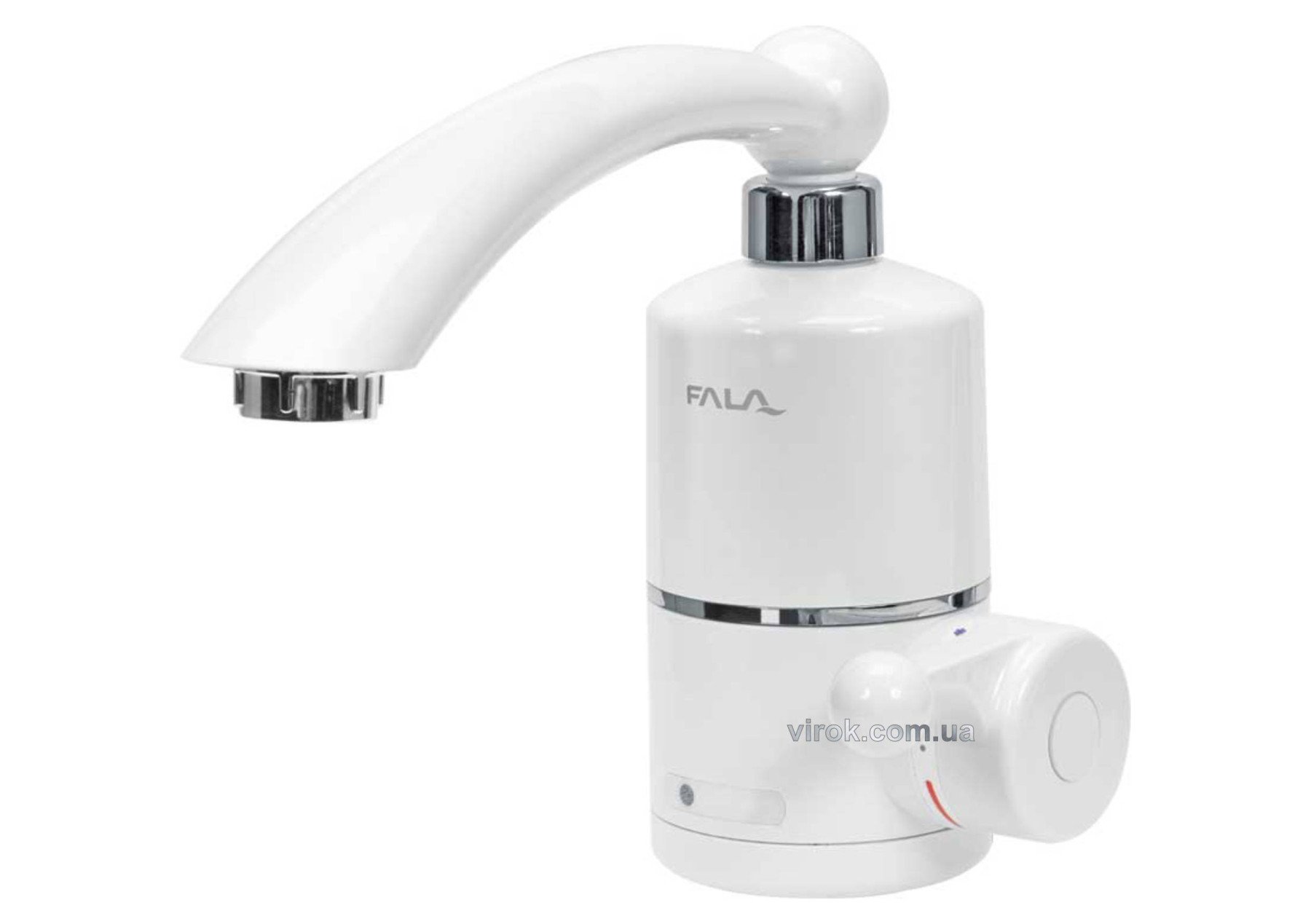 FALA Нагрівач води проточної мереж. до 60°С,3кВт,тиск 0,04-0,6MPa, гусак l=20 см, бічне під'єднання 