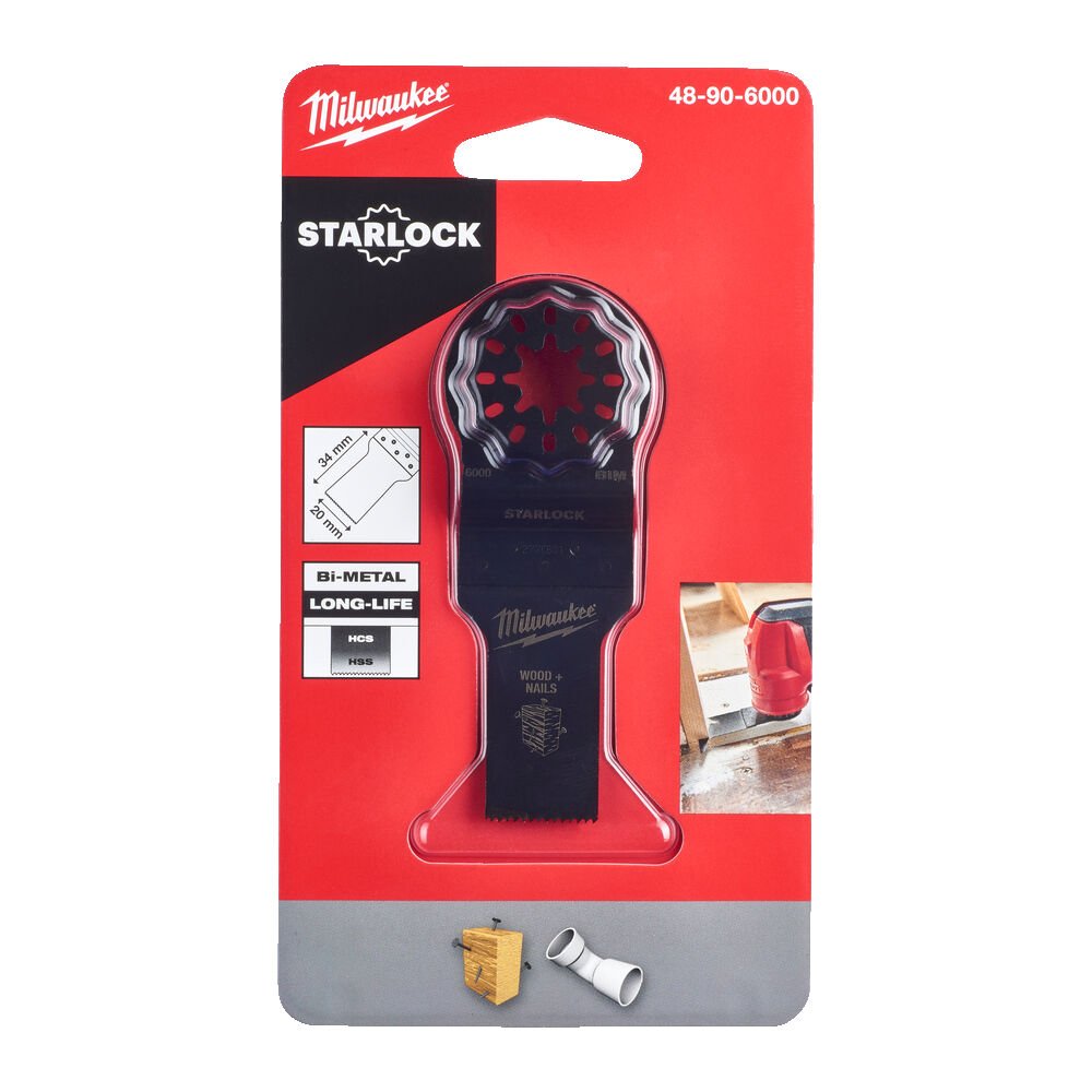 MILWAUKEE Биметаллическое полотно для мультитул 20 мм по древесине с гвоздями (1 шт) | 48906000
