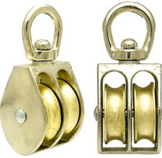 Блок двойной для каната Ø 8 мм 2" никель