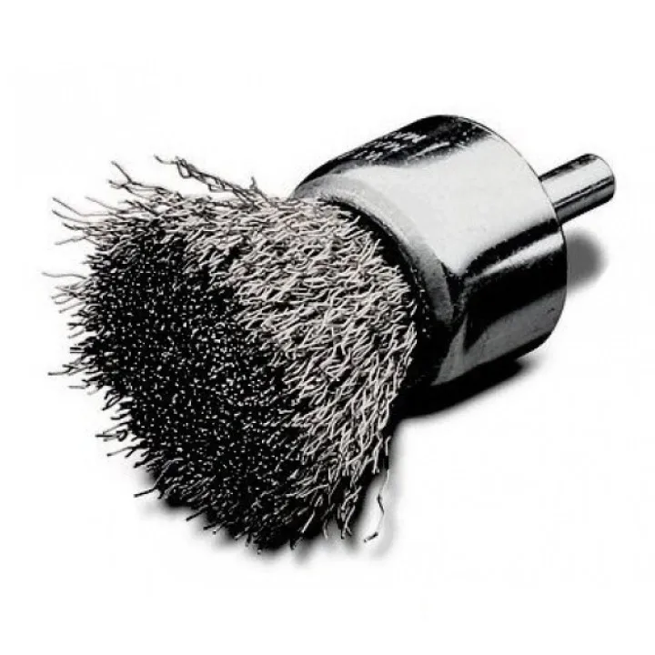 Щетка концевая D12х20 мм, хвостовик 6 мм, Нерж. гофрированная проволока 0.3 мм LESSMANN (451362)