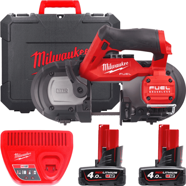 MILWAUKEE Пила ленточная аккумуляторная бесщёточная M12 FUEL FBS64-402C 64мм 4933478441 | 4933478441