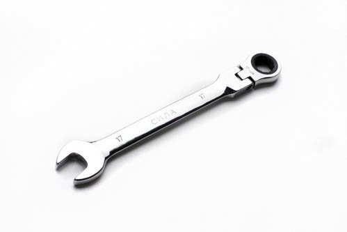Ключ рожково-накидной с трещоткой и шарниром CrV 8мм СИЛА