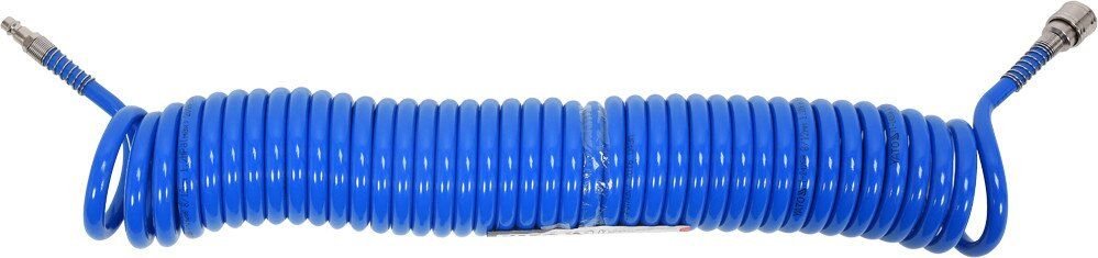 YATO Шланг пневматичний спіральний YATO швидкоз'єднуваний: Ø= 8/12мм, ≤12 Bar, l= 10м. поліуретан.  