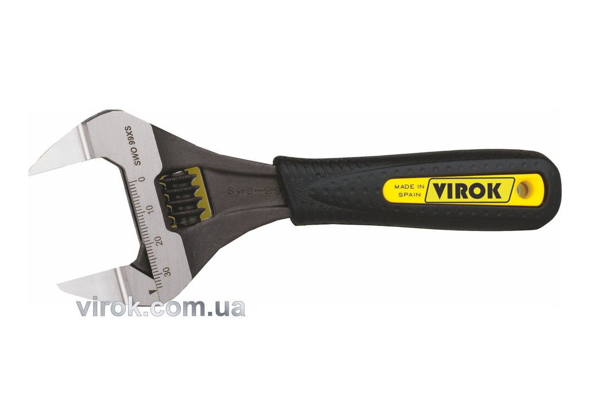 VIROK Ключ розвідний з тонкими губками 6" l= 150 мм, розкриття - 34 мм | 35V006