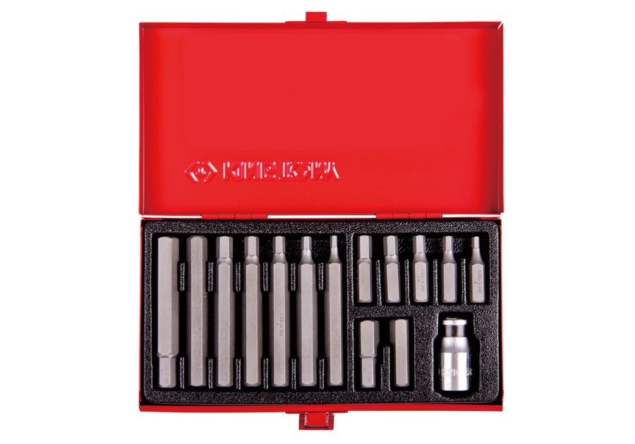 KING TONY Набор бит 15 ед. хвостовик 10мм (HEX) | 1015MQ