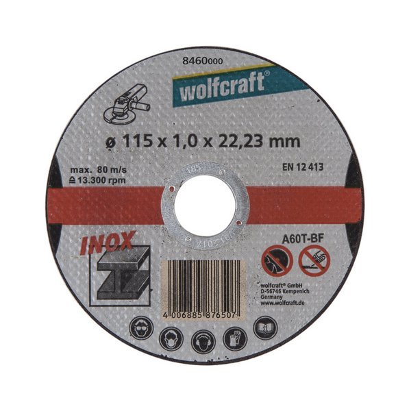 Wolfcraft отрезных дисков (3 шт.) Ø 115 x 1,2 x 22,2 // 8460000
