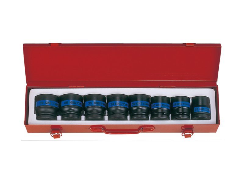 KING TONY Набор головок ударных 3/4" 8 ед. 6-ти гранные, 27-38мм | 6409MP01