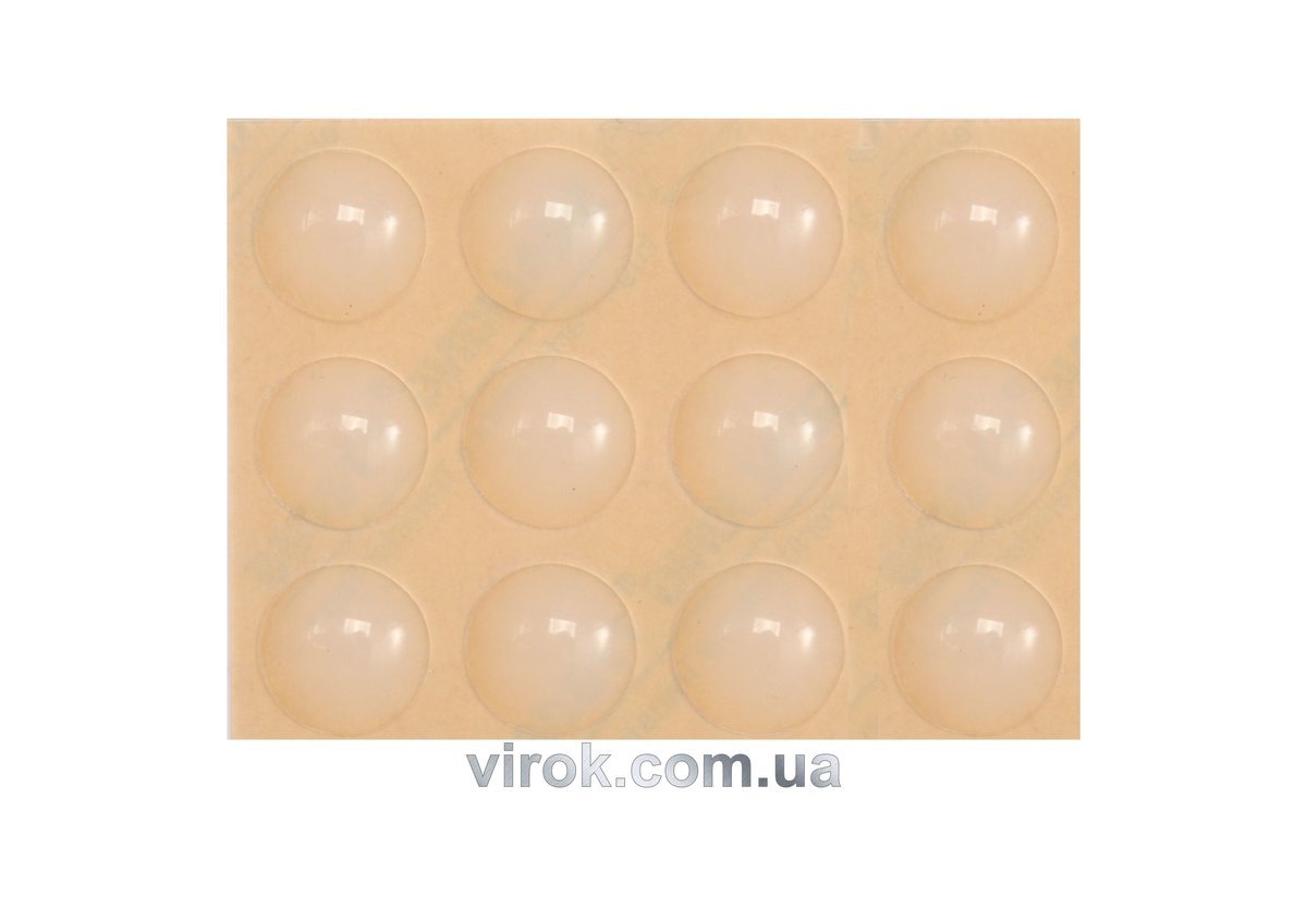 VOREL Прокладка силіконова самоклеюча під меблі , 13мм, набір 12шт  | 74912