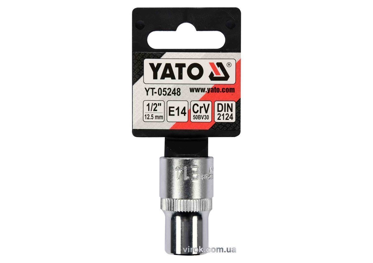 YATO Головка торцева YATO : TORX E14, квадрат 1/2", CrV, DIN 2124  | YT-05248
